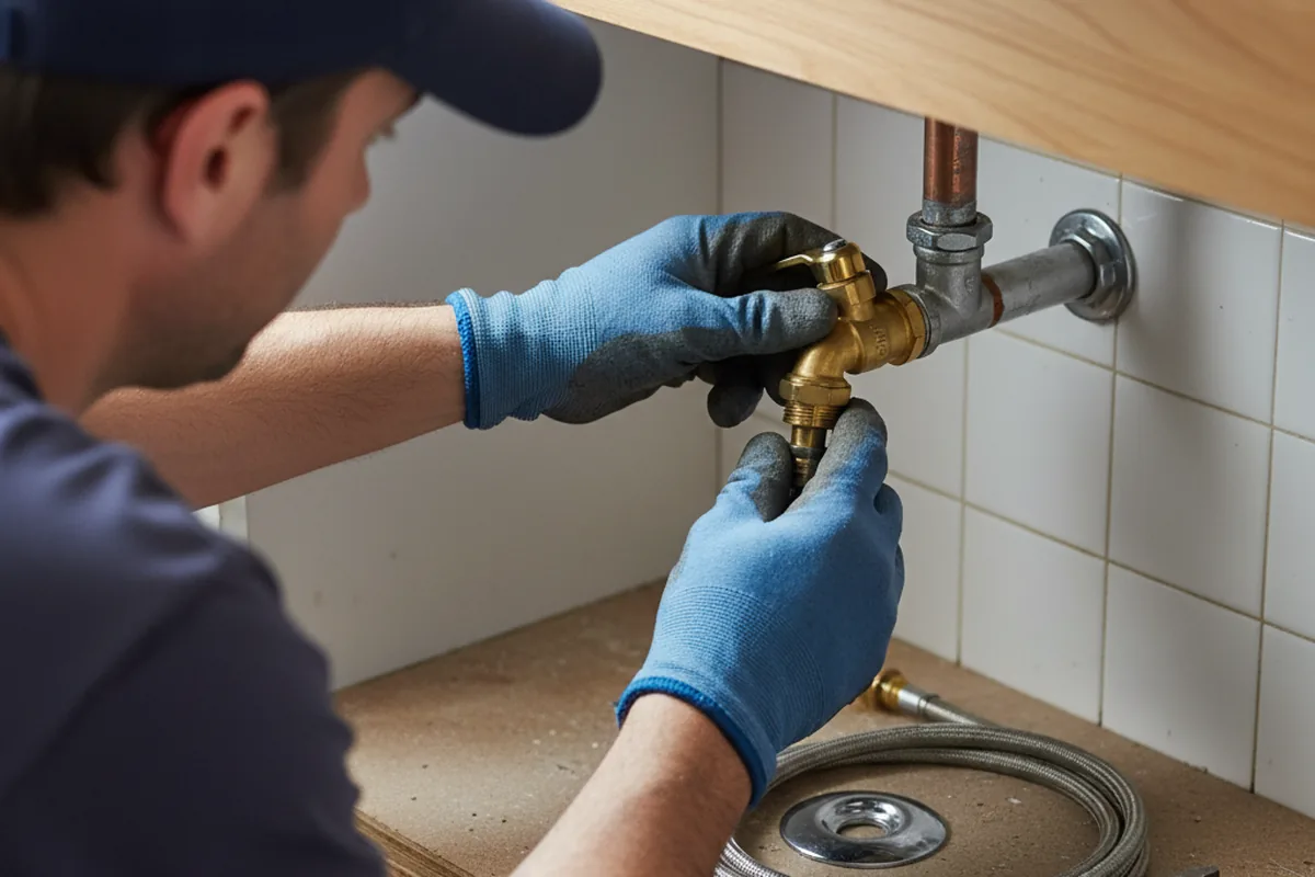 Shutoff valve and fitting work during Faucet and Fixture Repair in Hillburn